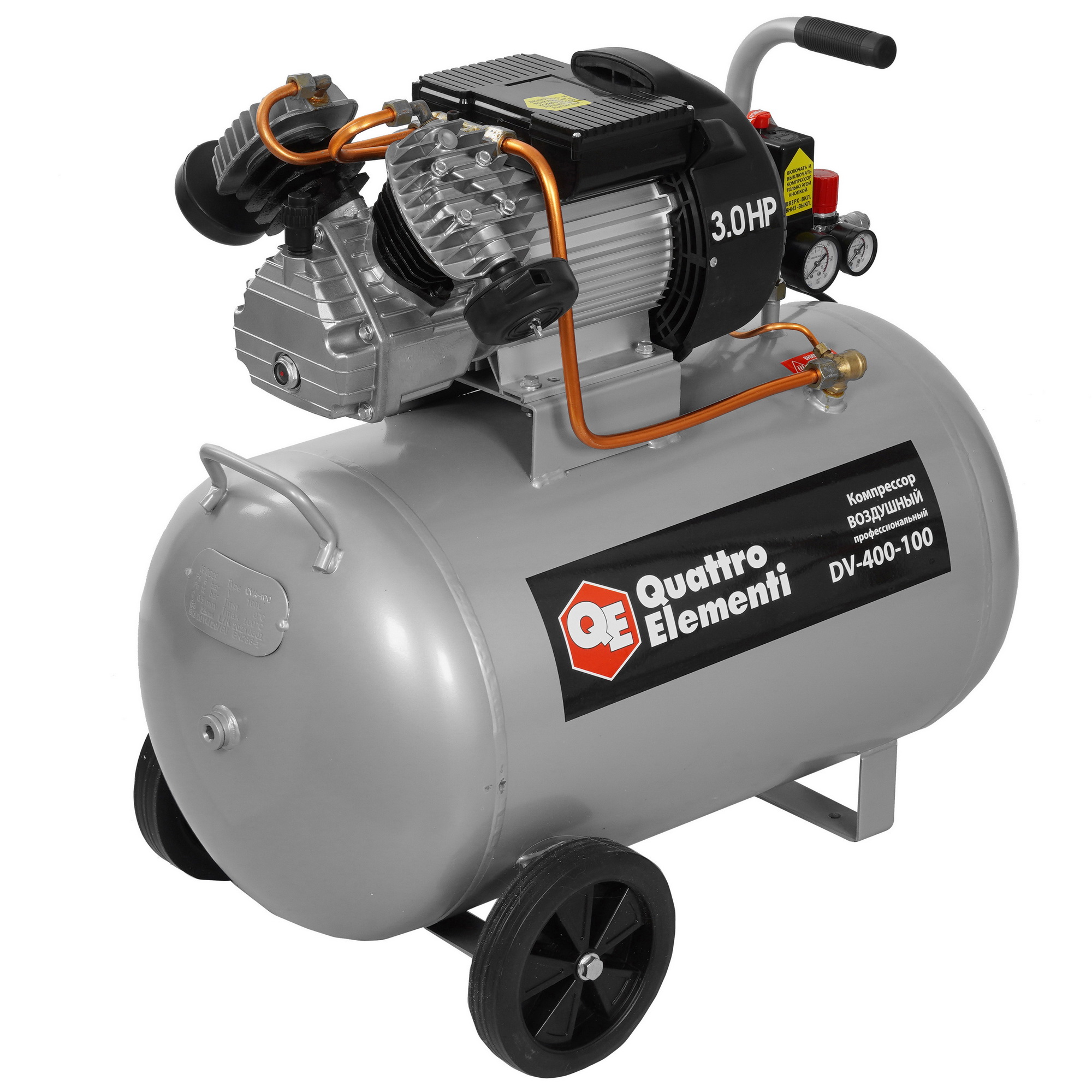 Компрессор поршневой масляный Quattro Elementi DV-400-100 1243198 STDN-0004463 - Вид №1