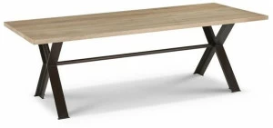 Roche Bobois Прямоугольный стол из стали и дерева Nouveaux classiques
