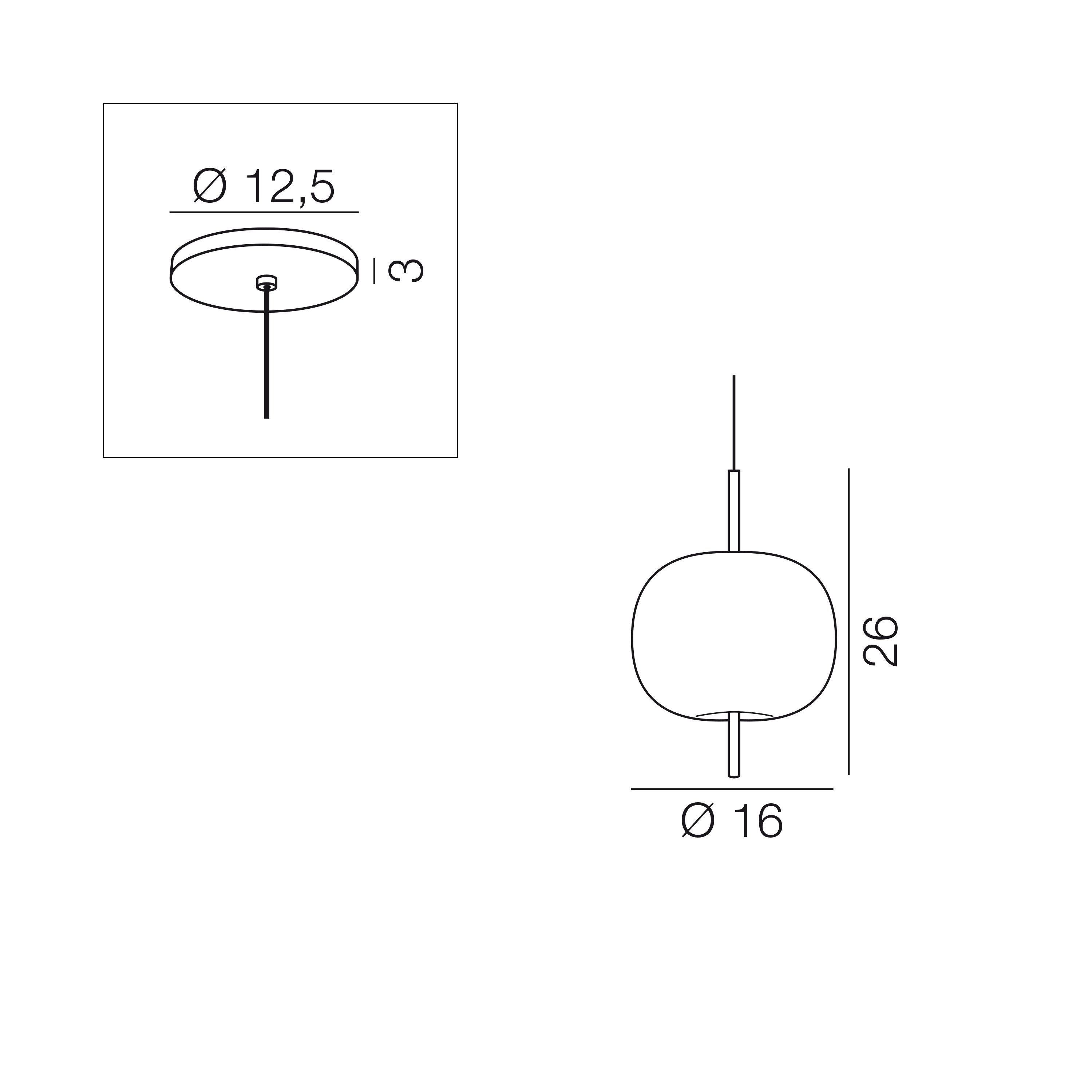 Подвесной светильник из опалового стекла In Stock KDLN ARCH-00121761 - Вид №3