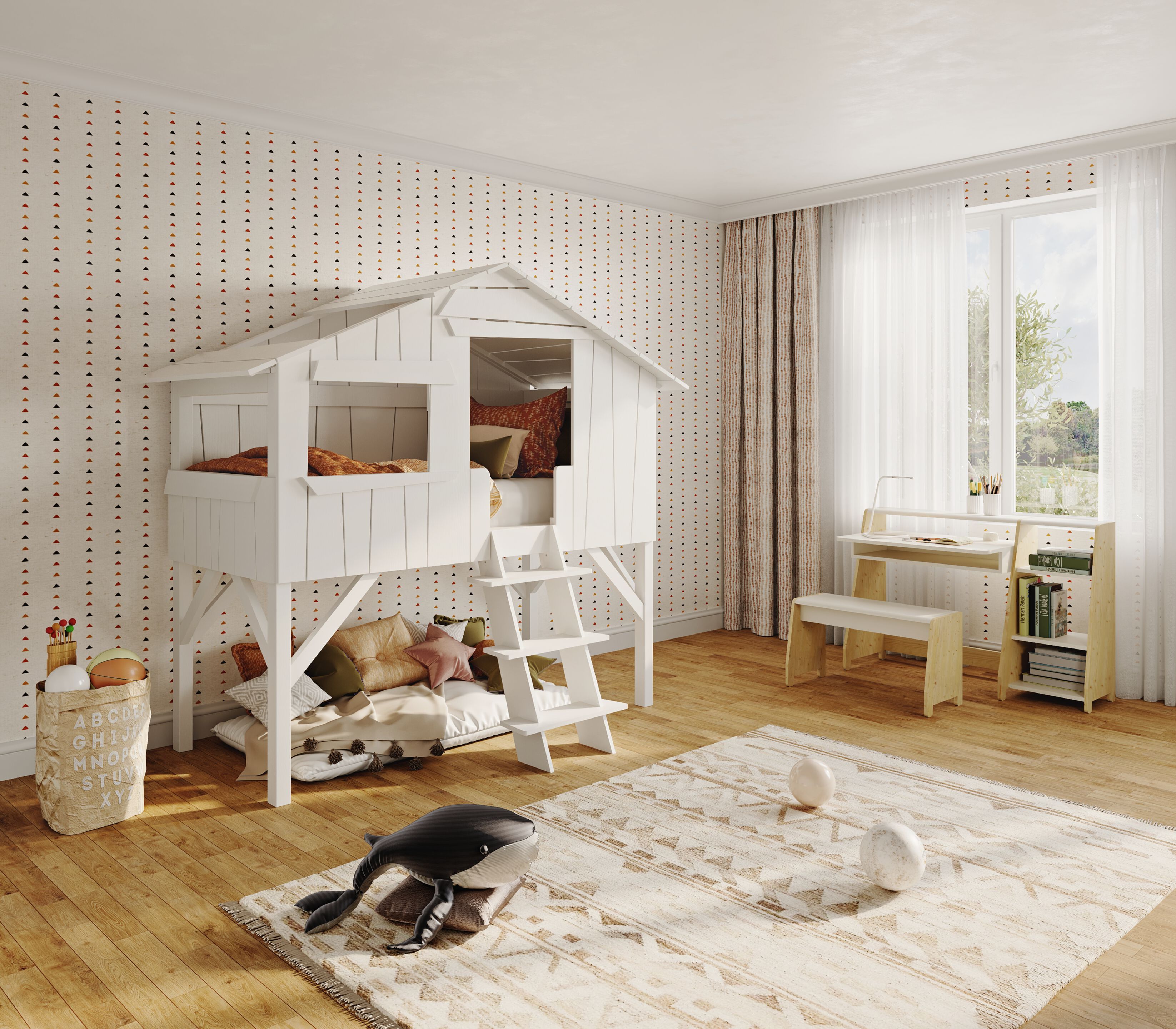 Односпальная кровать из МДФ Mathy by Bols КРОВАТИ И ГОРКИ ДЛЯ ДОМИКОВ НА ДЕРЕВЕ ARCH-00136891 - Вид №6