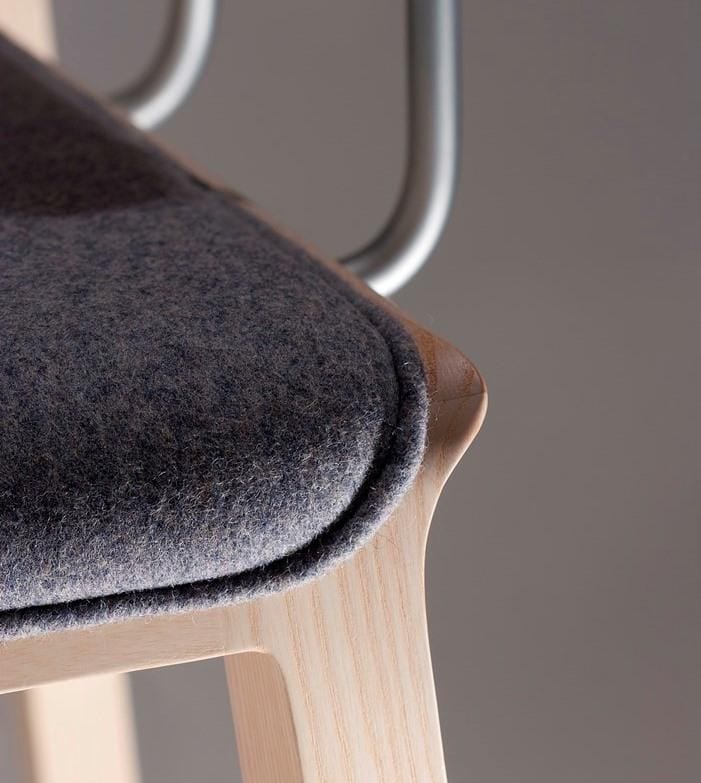 Штабелируемый тканевый стул с подлокотниками Cizeta ARCH-00036941 - Вид №3