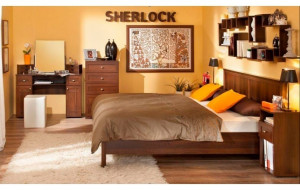 10227FA Модульная спальня Sherlock (Шерлок), орех, композиция 2 Глазовская мф