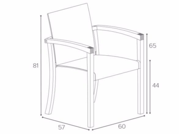Садовый стул Batyline® с подлокотниками Royal Botania XQI ARCH-00043407 - Вид №11