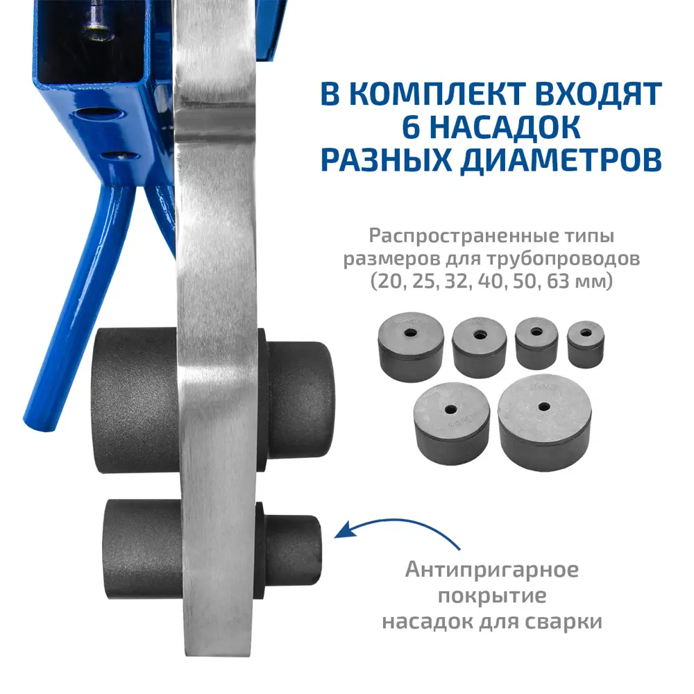 Аппарат для сварки полипропиленовых труб Мегеон 98108 1500 Вт STLM-2075114 - Вид №4