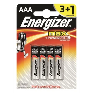 Батарейка алкалиновая Energizer Max AAA/LR03 3+1 шт.