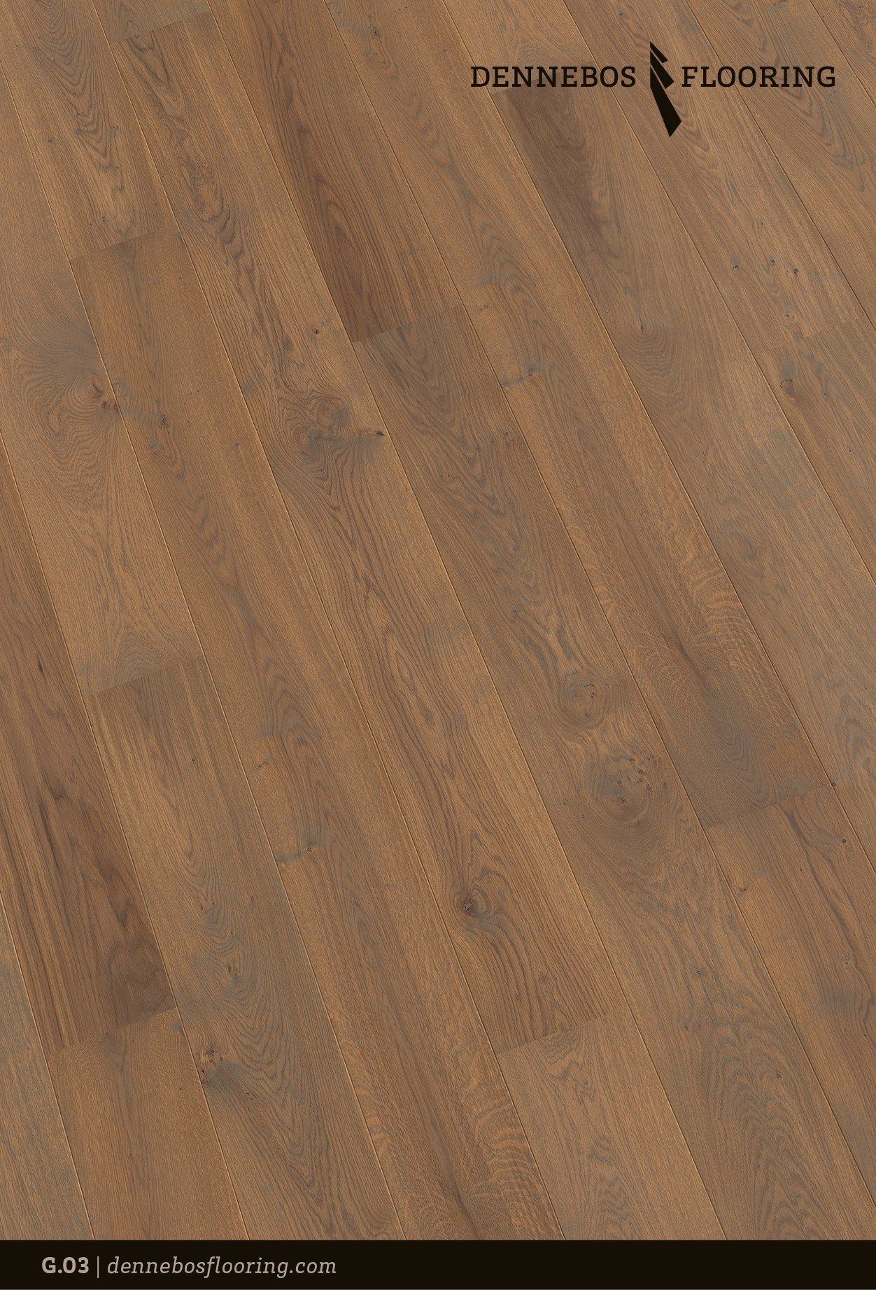 Дубовый паркет Dennebos Flooring серый ARCH-00031543 - Вид №1