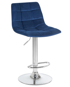 92707660 Барный стул Tailor LM 47х92х49см велюр цвет синий STLM-0536274 DOBRIN