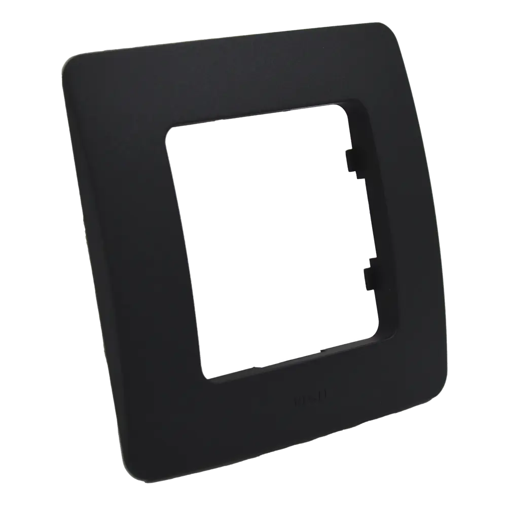Рамка для розеток и выключателей Hegel 1 пост цвет черный STLM-2202054 - Вид №1