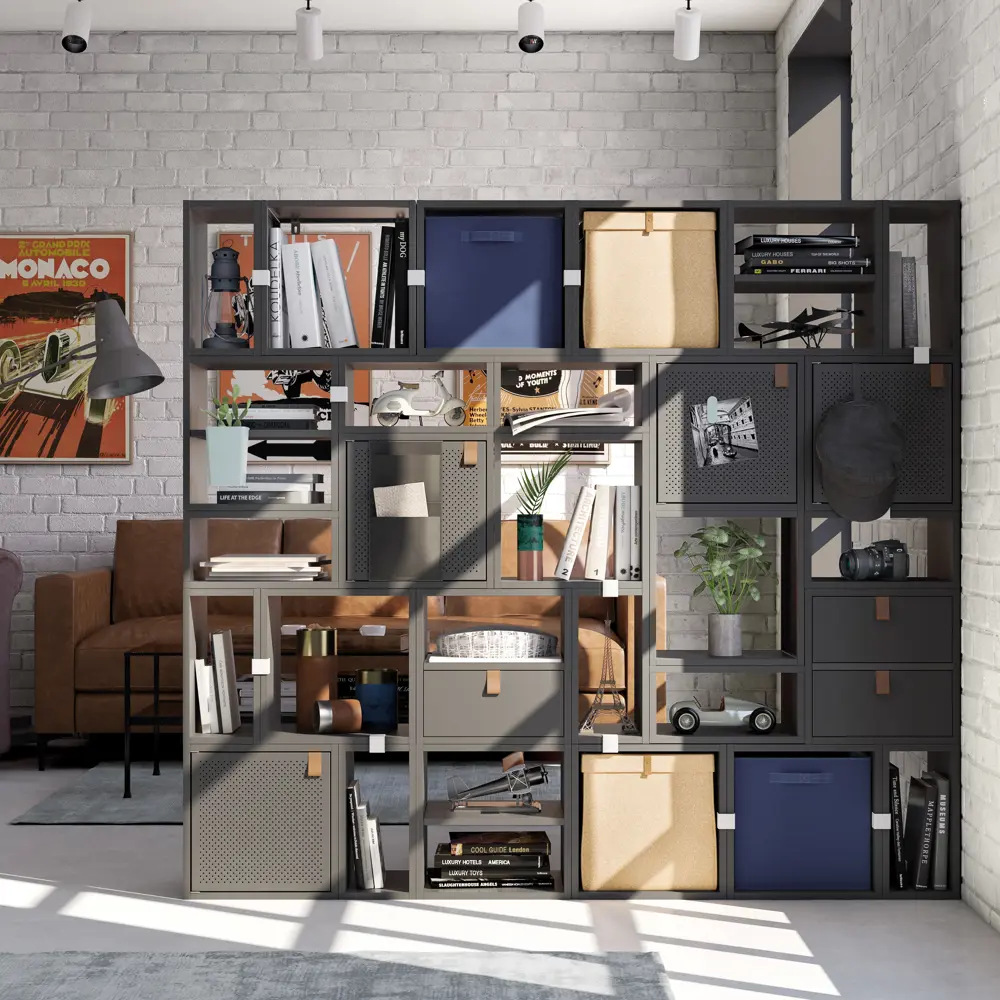 Органайзер дверной Spaceo KUB Paris 80x18 см полиэстер цвет чёрный STLM-2029435 - Вид №3