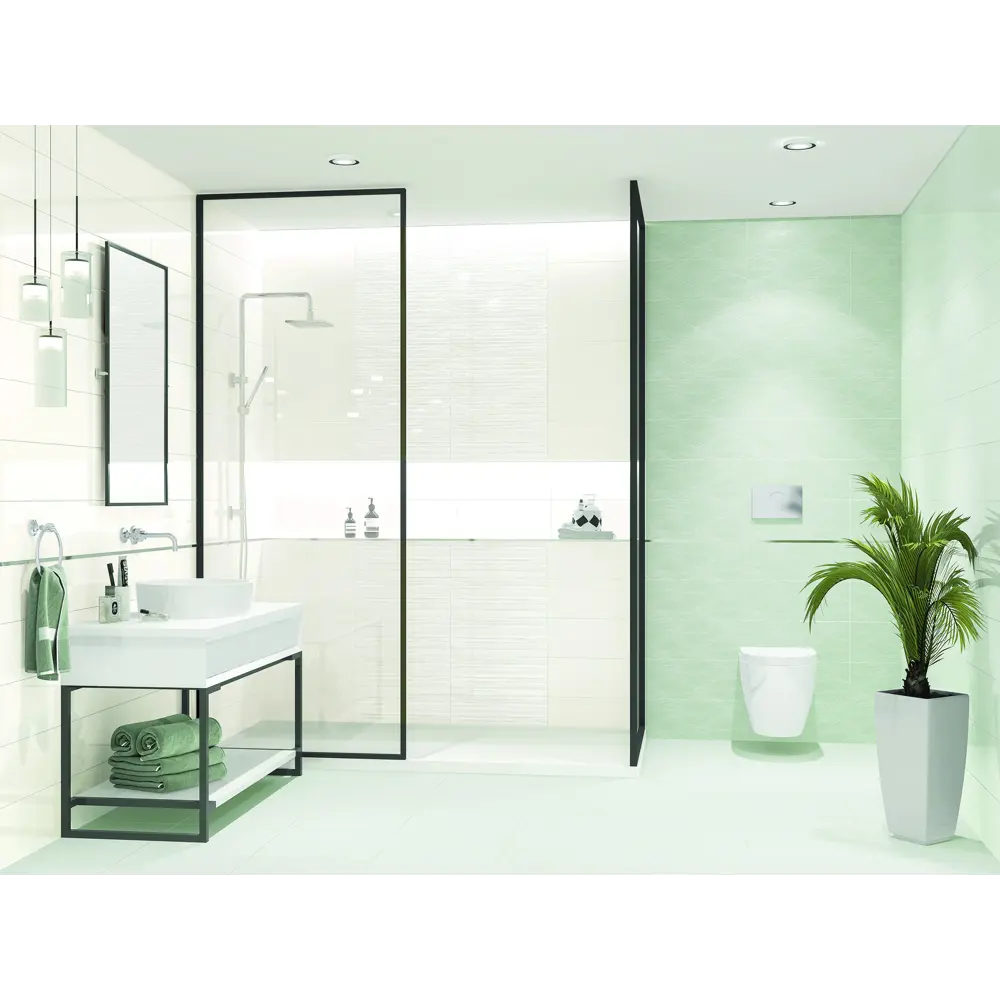 Плитка настенная Azori Lounge M Oasis 20.1x50.5 см 1.52 м² цвет ментоловый STLM-2080081 - Вид №1