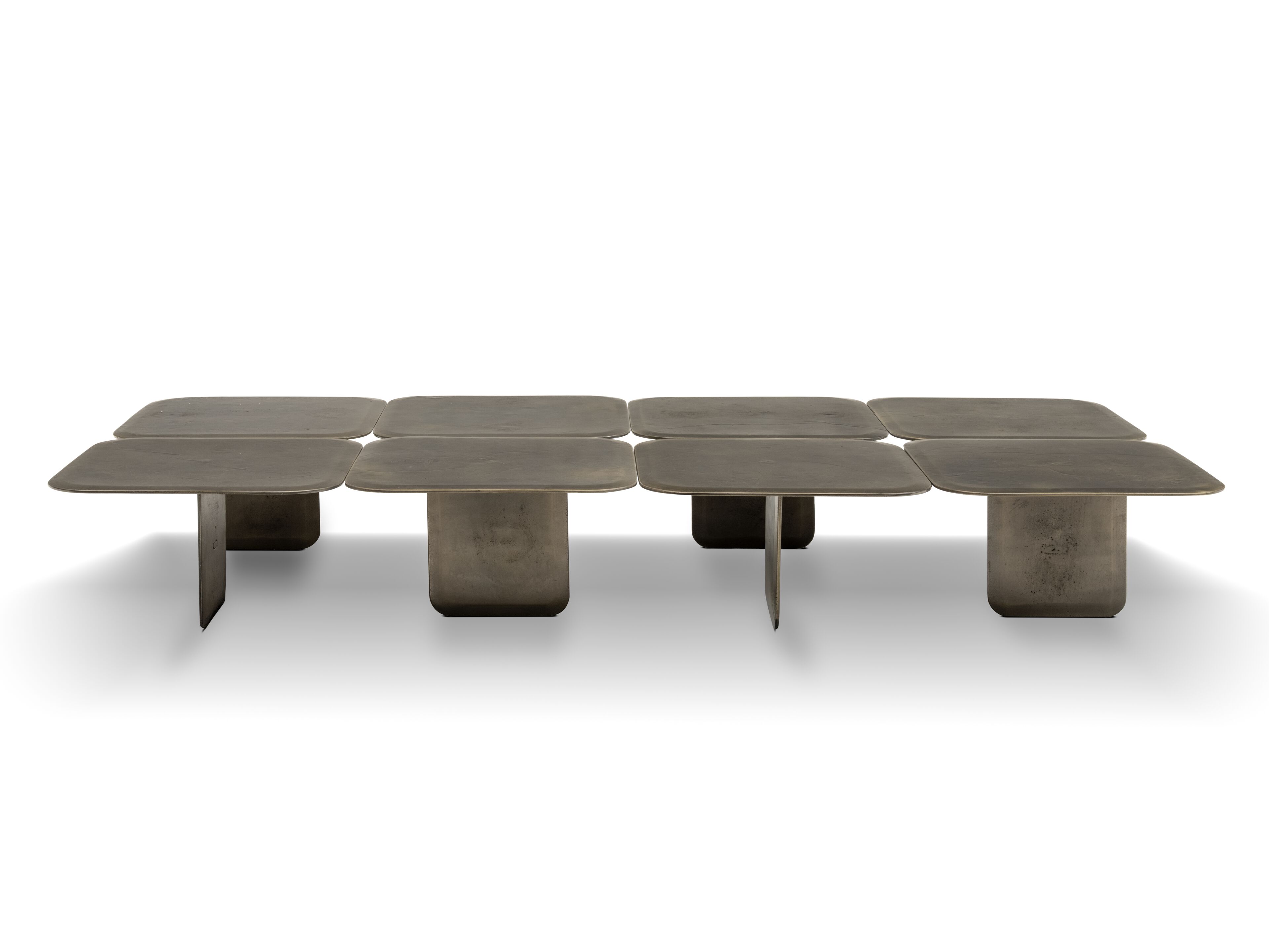 Прямоугольный журнальный столик из окисленного металла Enne AVALON ARCH-00095370 - Вид №6