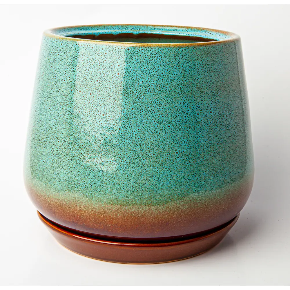 Горшок цветочный Gonchar Скарлет №1 Люкс ø28 h31 v19 л керамика голубой STLM-2118407 - Вид №2