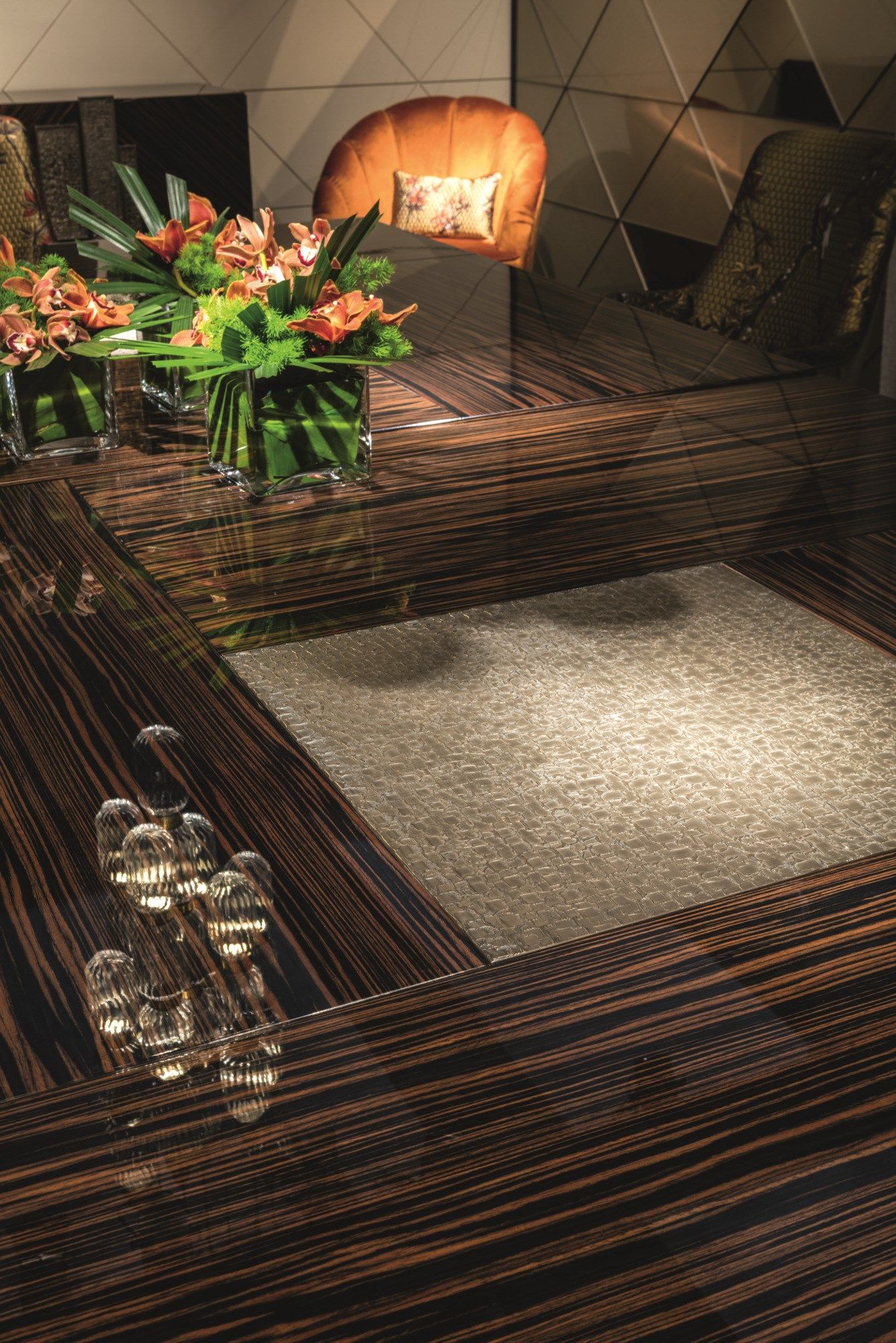 Квадратный стол из черного дерева Sicis Dalton ARCH-00096138 - Вид №1