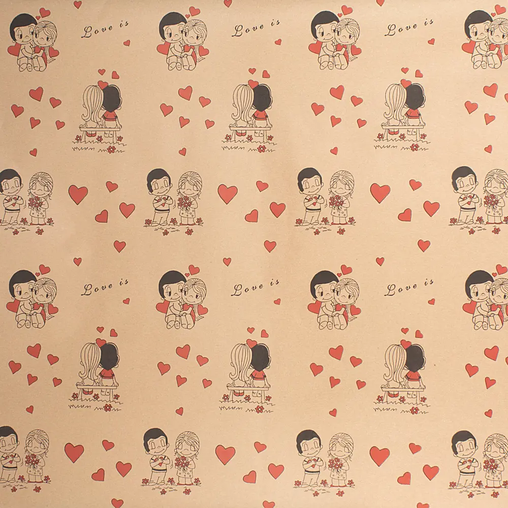 Крафт бумага Love is 0.60x2 м 83972672 STLM-2098333 Santreyd 
