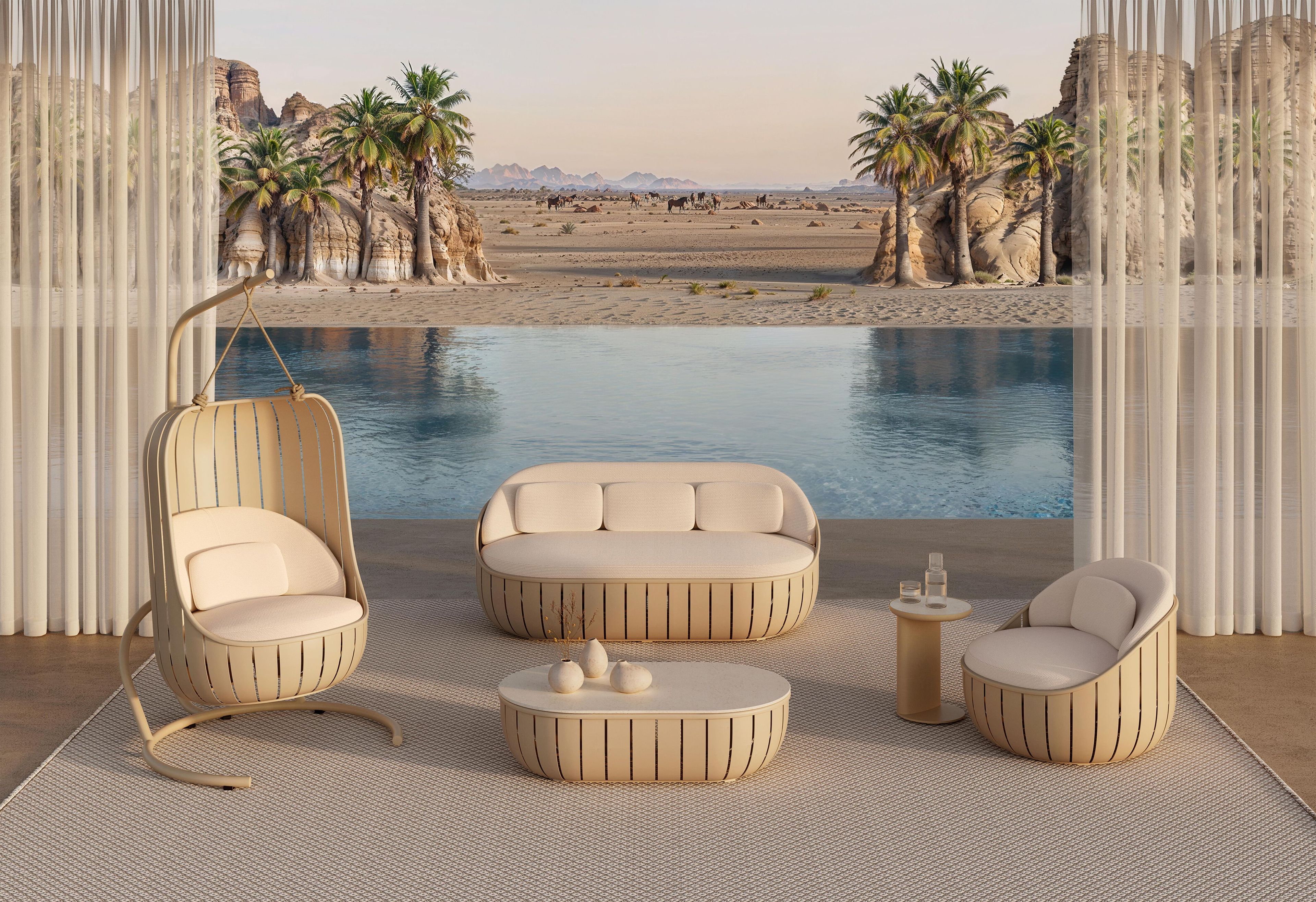 2-местный алюминиевый садовый диван GANDIABLASCO Арена ARCH-00119805 - Вид №2