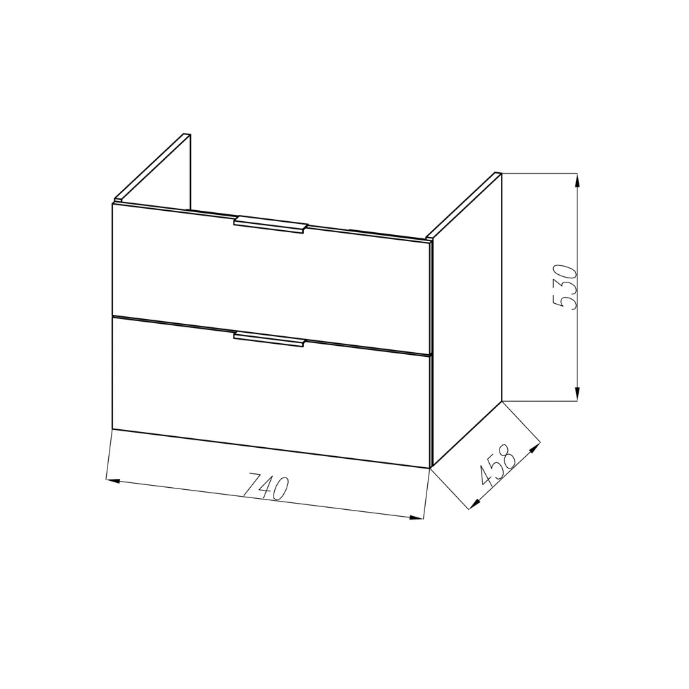 Тумба под раковину подвесная Sensea Essential 75 см цвет белый STLM-2183489 - Вид №16