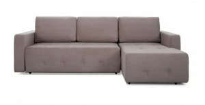 Угловой диван с ящиком для белья коричневый "Хэнк" PUSHE  00-3973695 Коричневый