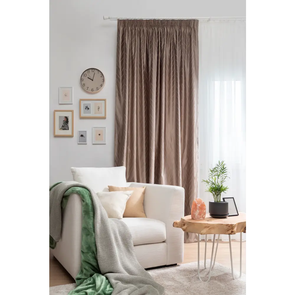 Штора на ленте «Брук» 200х280 см цвет серо-коричневый INSPIRE STLM-2158280 - Вид №5