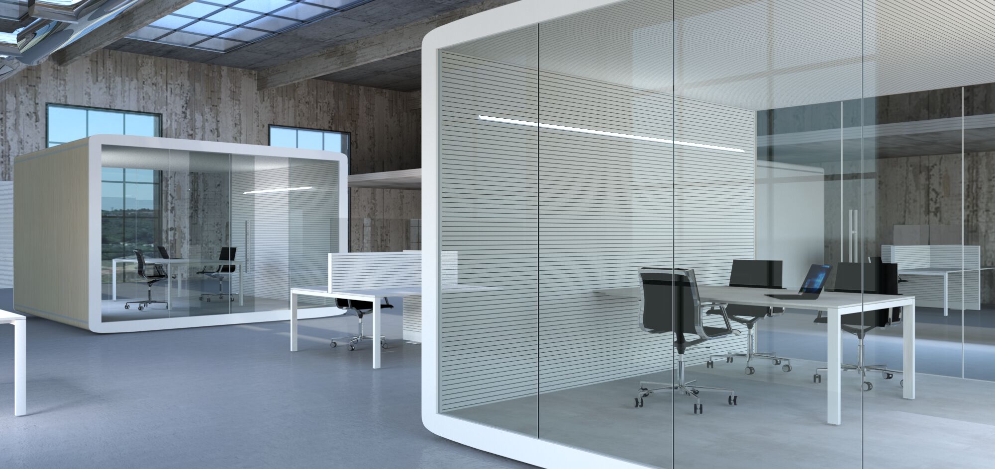 Мультимедийная многосторонняя акустическая офисная кабина со встроенным освещением Stefani акустическая коробка ARCH-00117757 - Вид №13