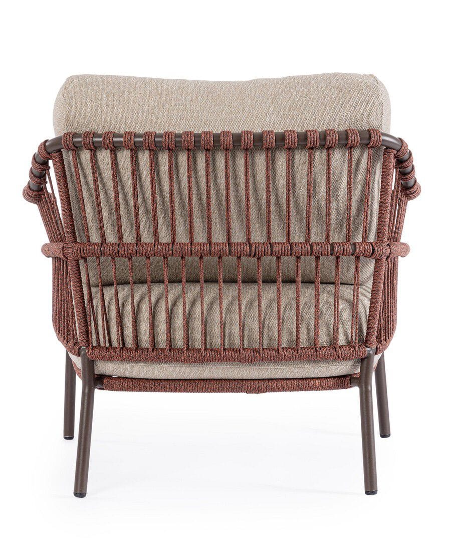 Веревочное и тканевое садовое кресло с подлокотниками BIZZOTTO Talaia ARCH-00134743 - Вид №2