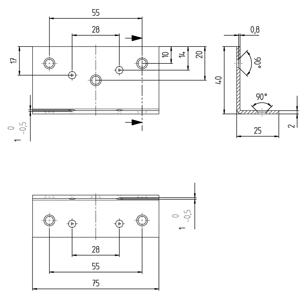 Уголок мебельный GAH ALBERTS KSZ 25x75x40x2 желтый цинк 10838085 STLM-2143855 Santreyd  - Вид №3