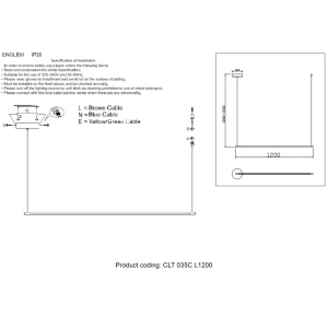 Светильник подвесной светодиодный Crystal lux 1400/230 2 м² нейтральный белый свет цвет жёлтый/золотой