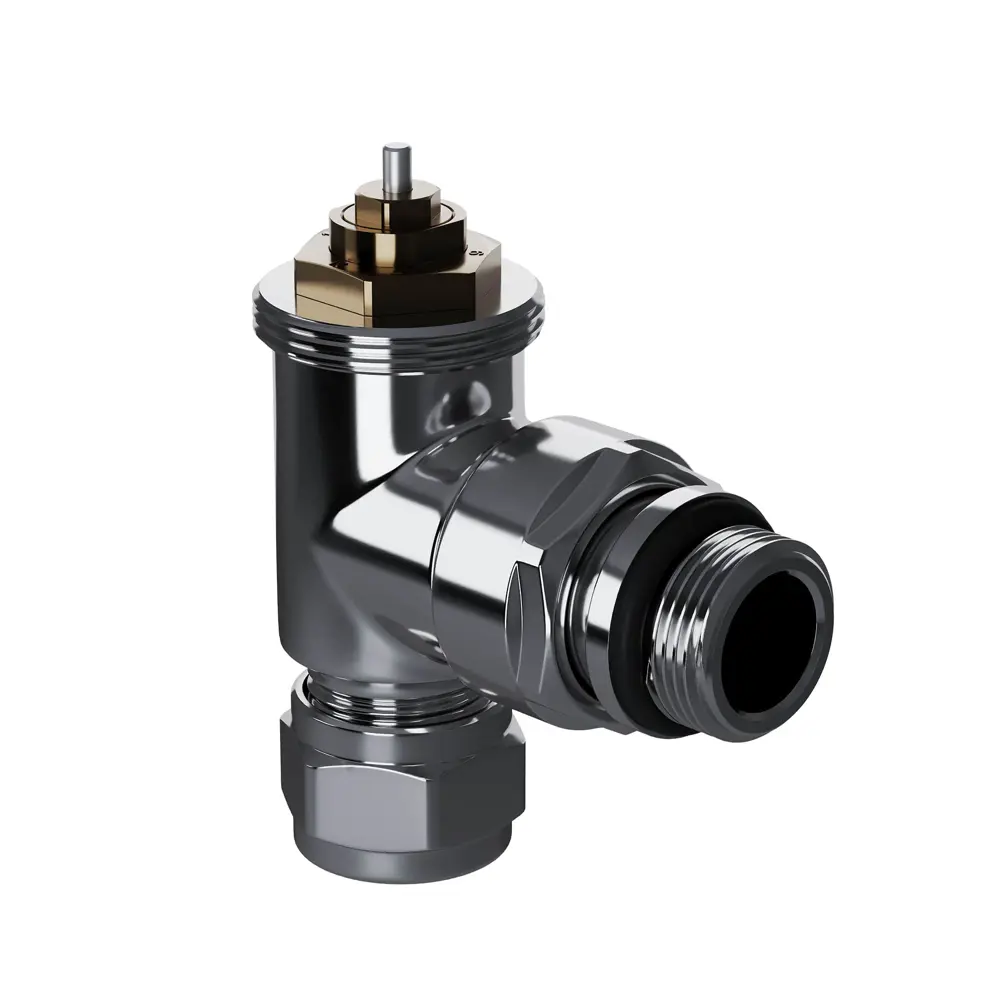 Термостатический комплект для радиатора угловой Royal Thermo Design Pro 1/2" латунь цвет хром STLM-2138538 - Вид №2
