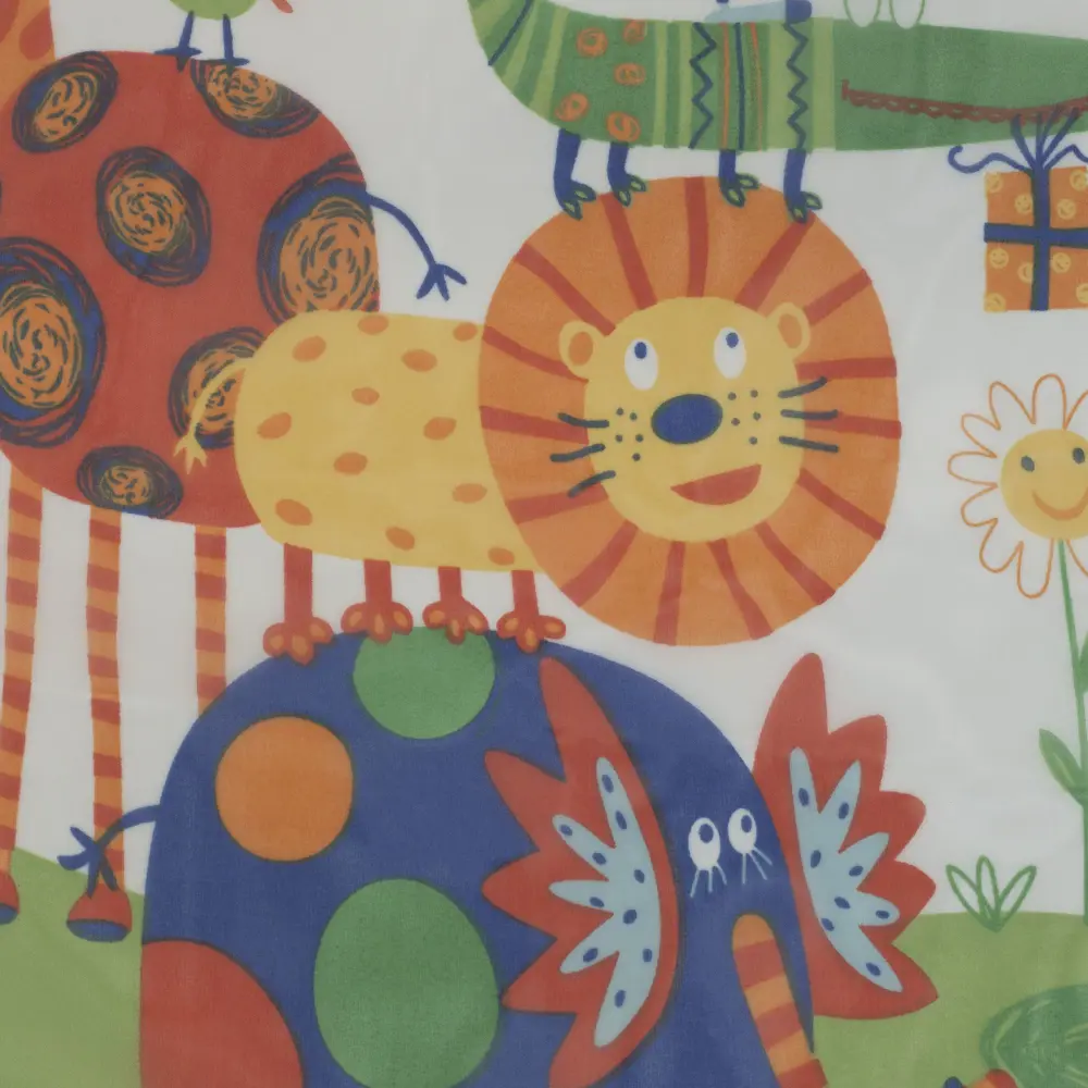 Тюль на ленте «Львята» 250х260 см вуаль цвет зелёный GARDEN STLM-2125835 - Вид №1