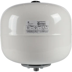 Расширительный бак для ГВС 24 л Stout 3/4" белый