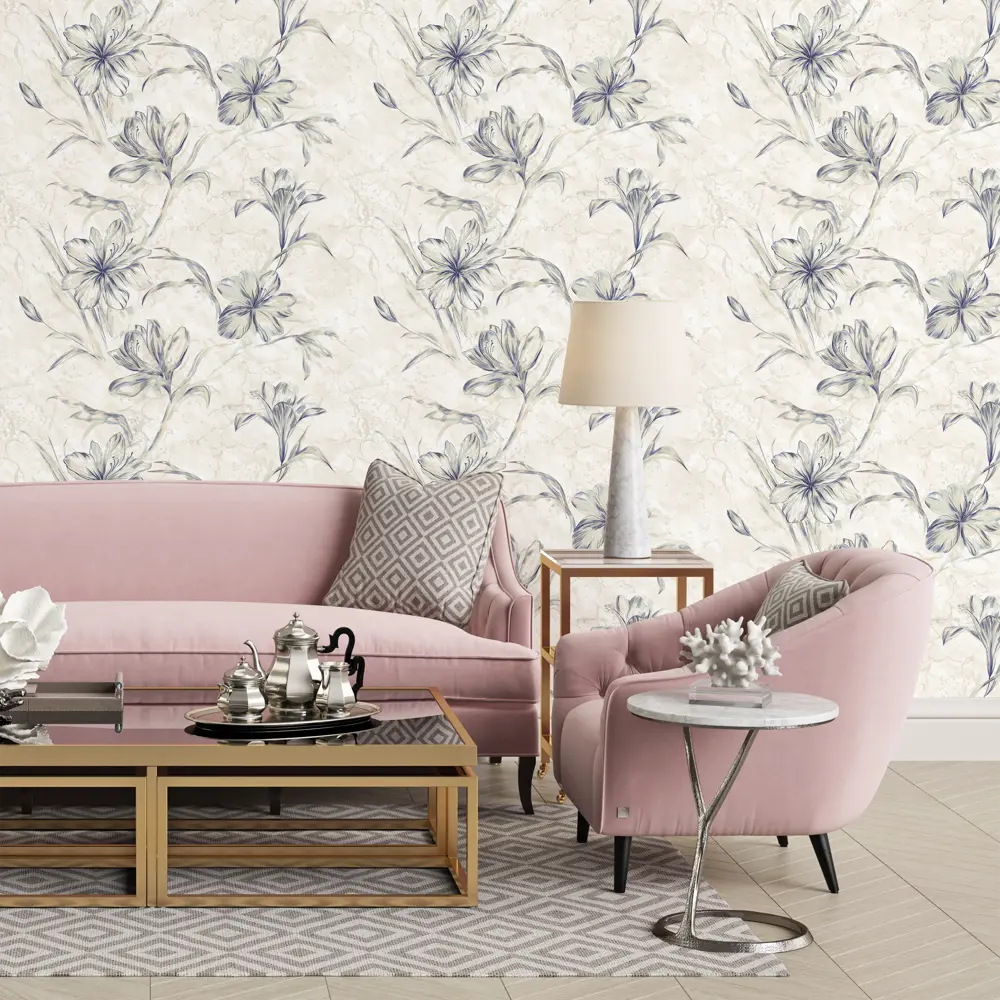 Обои флизелиновые Victoria Stenova Lili белые 1.06 м VS 281114 STLM-2094842 - Вид №2