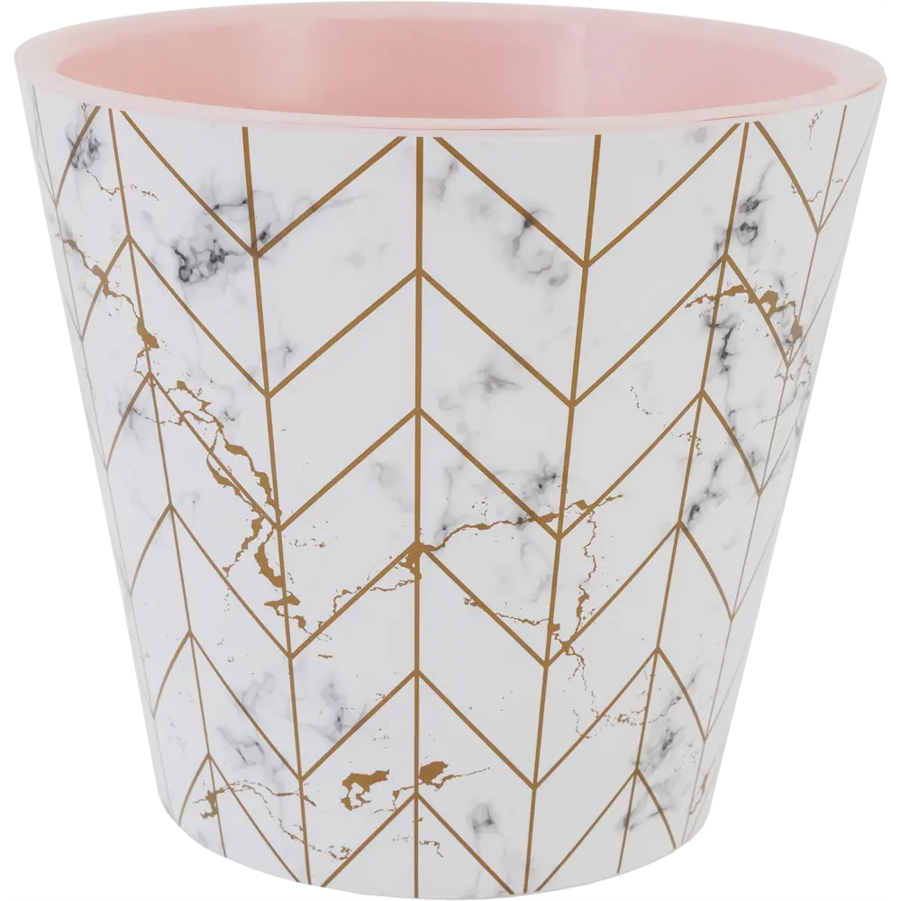 Горшок цветочный Ingreen London ø20 h18.3 см v4 л пластик мрамор Фиджи декор STLM-2033215