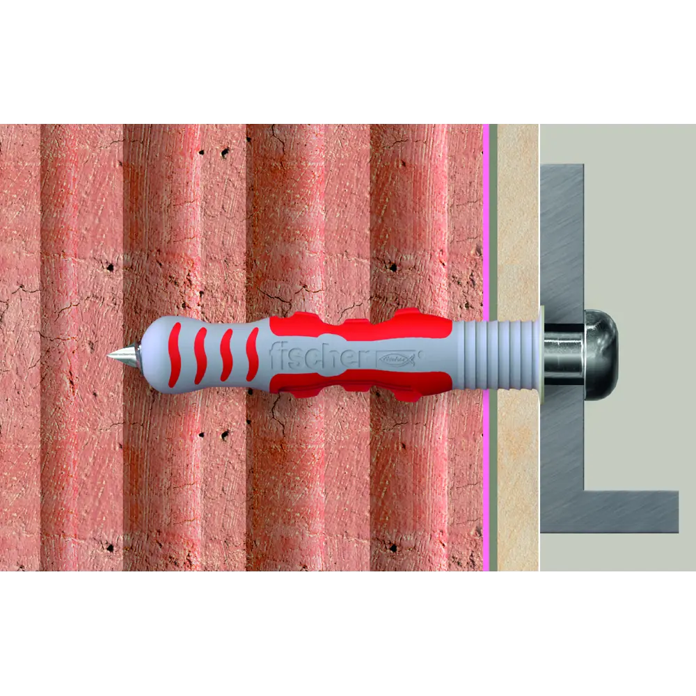 Дюбель-шуруп для всех типов стен Fischer DuoSeal 6x38 мм нейлон/сталь цвет серый/красный 4 шт STLM-2134084 - Вид №11