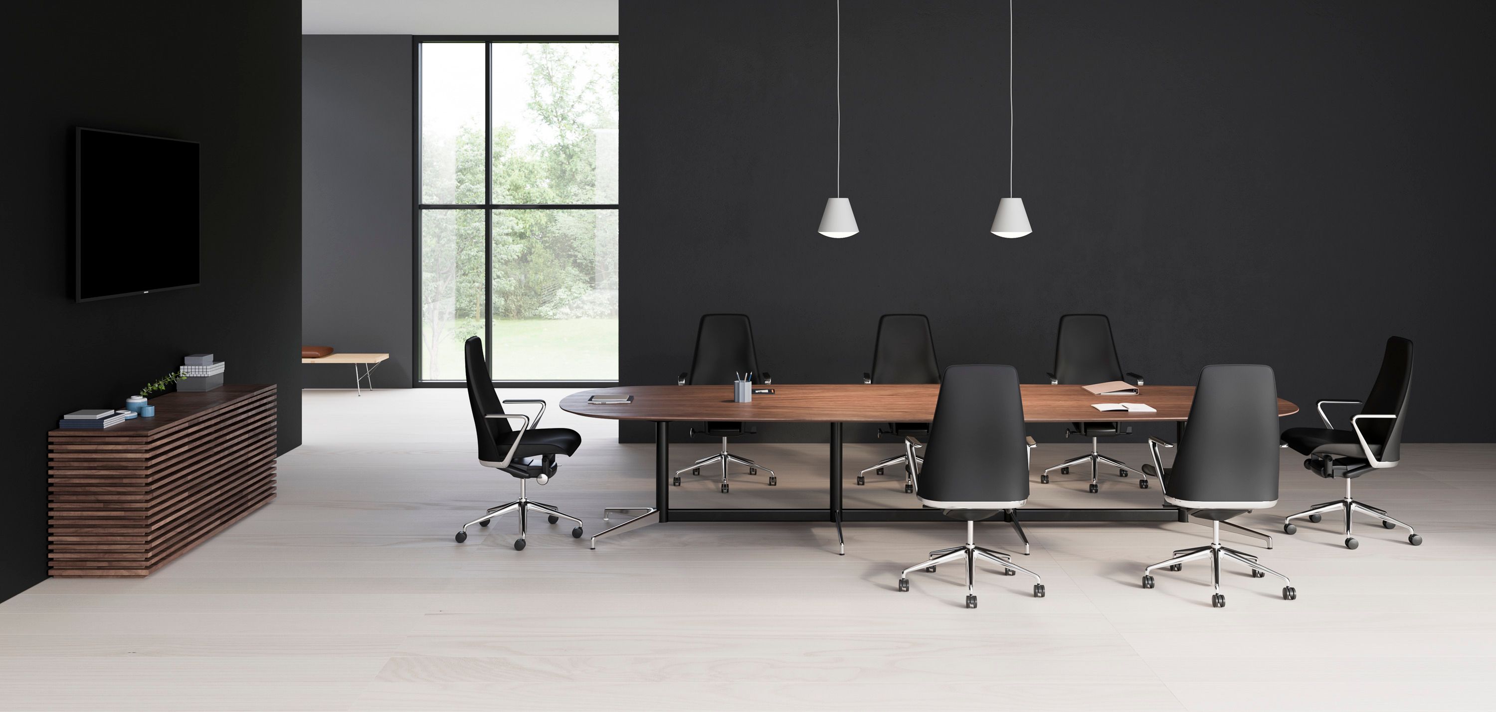 Кожаное вращающееся офисное кресло с высокой спинкой Herman Miller конус ARCH-00106072 - Вид №5