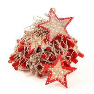 Украшения подвесные Christmas Stars, деревянные, в сетке, 30 шт.