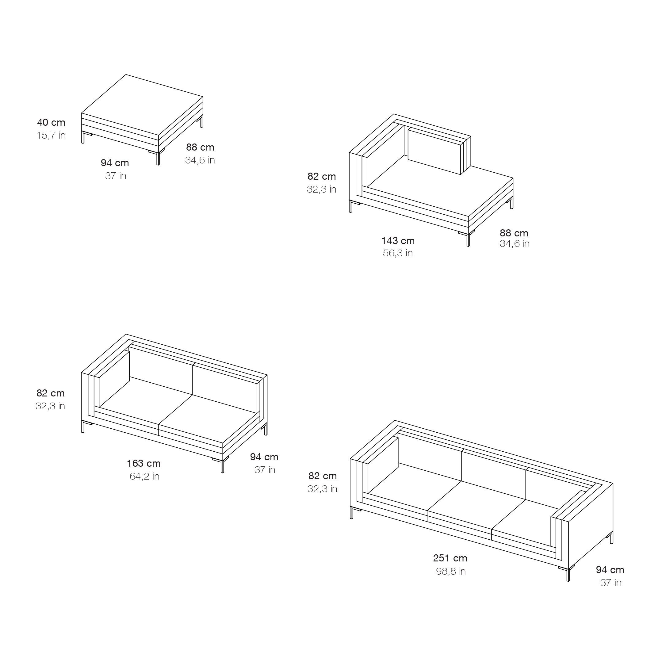 Модульный тканевый диван с полуостровом Branca Lisboa ARCH-00058815 - Вид №7