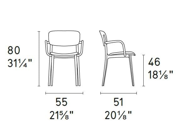 Штабелируемый стул с подлокотниками Calligaris ARCH-00148857 - Вид №1
