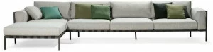 TRIBÙ Угловой диван из ткани с шезлонгом Natal alu sofa