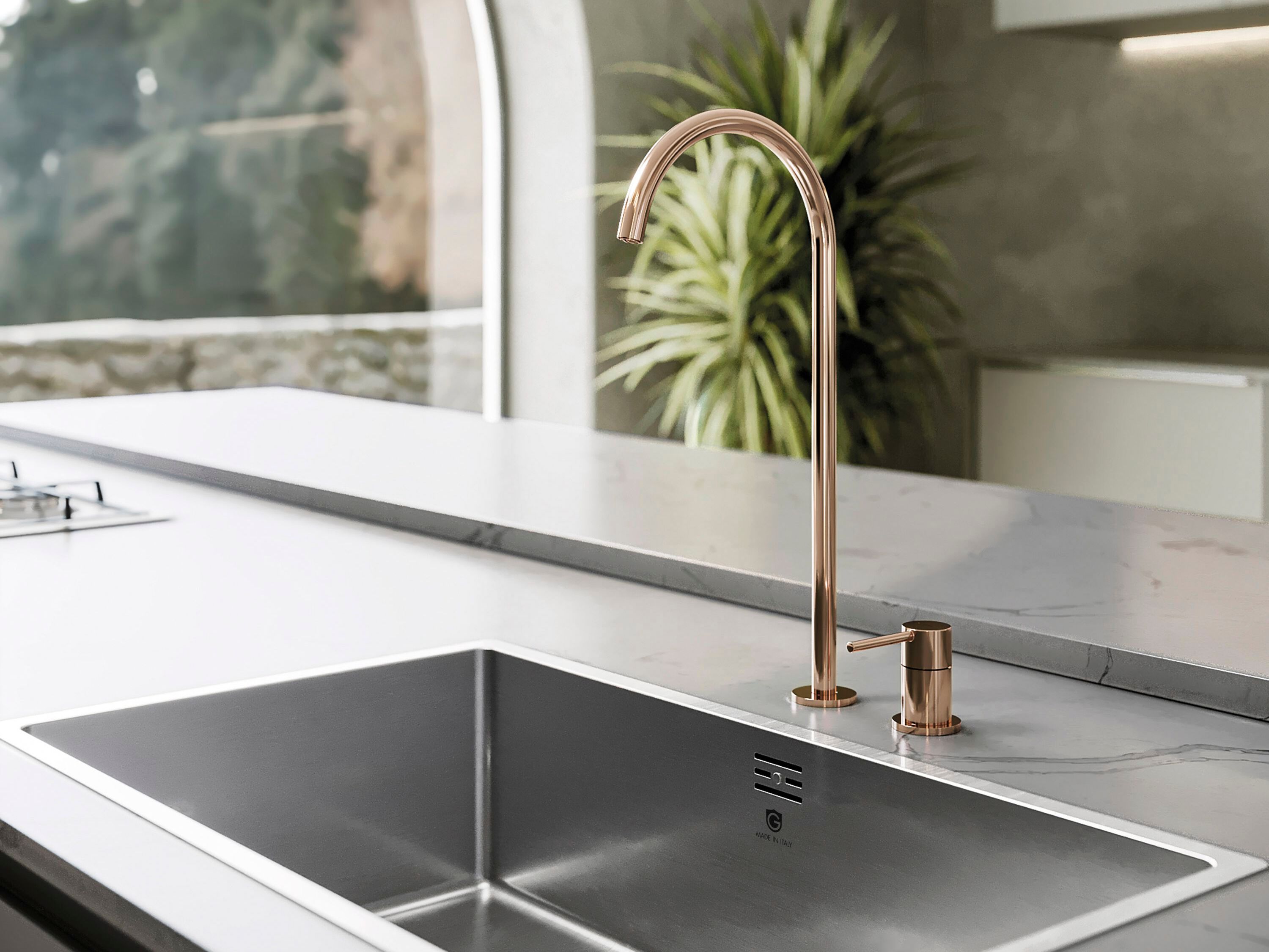 Однорычажный смеситель для кухни с 2 отверстиями GUGLIELMI RUBINETTERIE Sprint ARCH-00093833 - Вид №4