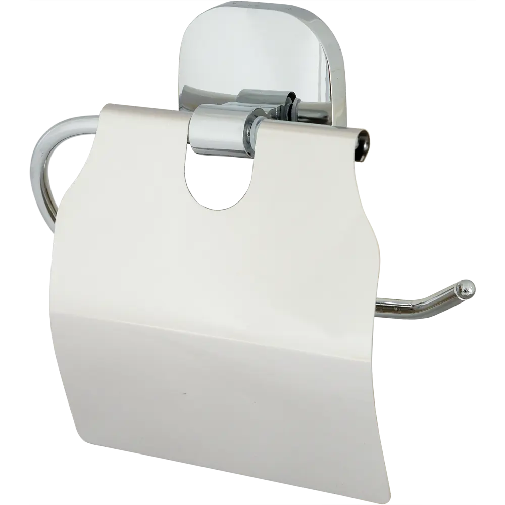 Держатель для туалетной бумаги Mr Penguin Квадрат с крышкой цвет хром STLM-2156258