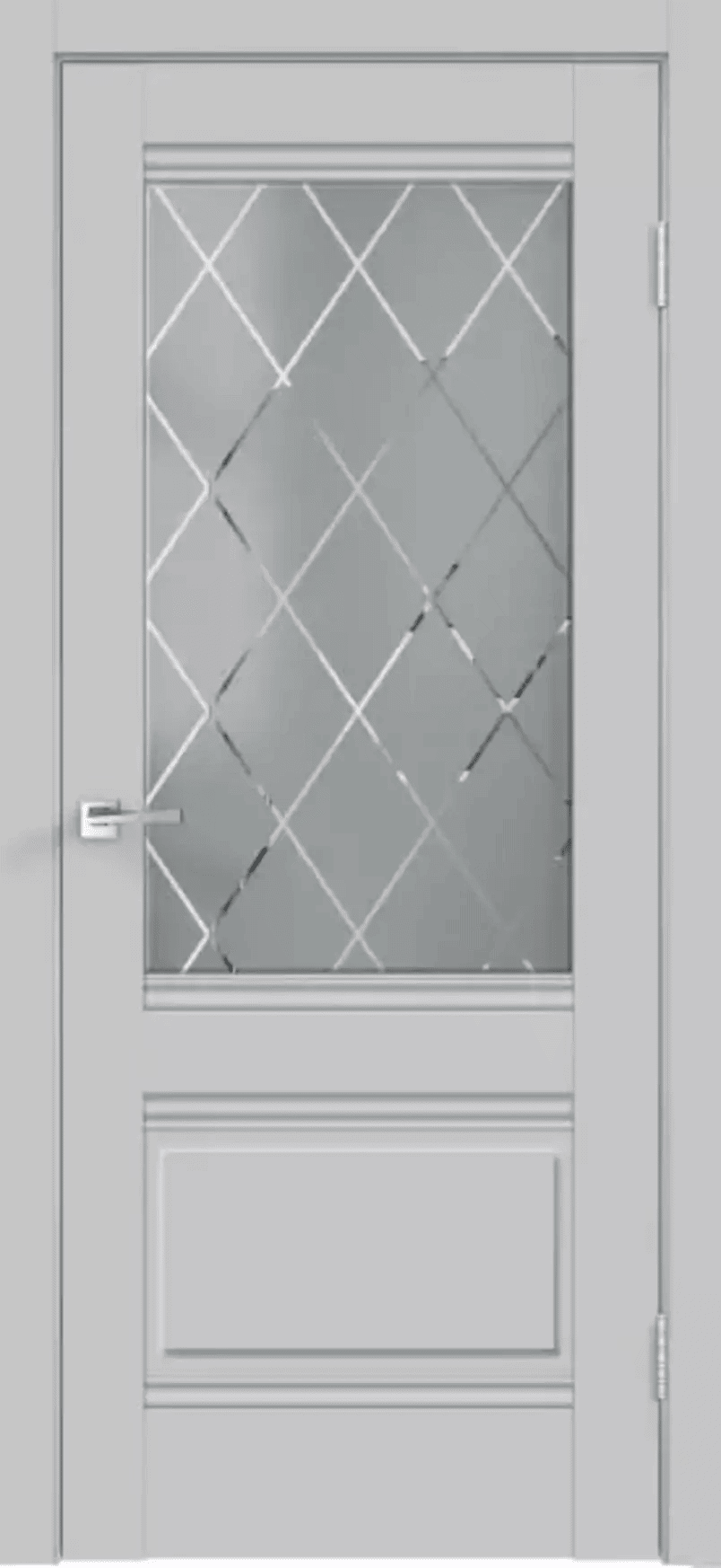 91086441 Межкомнатная дверь Alto остеклённая без замка и петель в комплекте 200x90см серый STLM-0476978 VELLDORIS