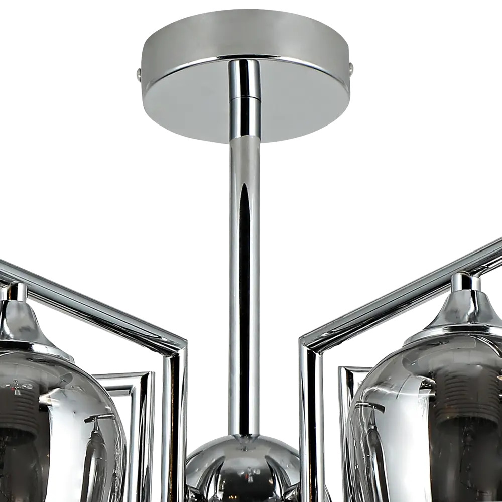 Люстра на штанге Libre 5 ламп 20 м² цвет хром SCHAFFNER STLM-2016170 - Вид №4