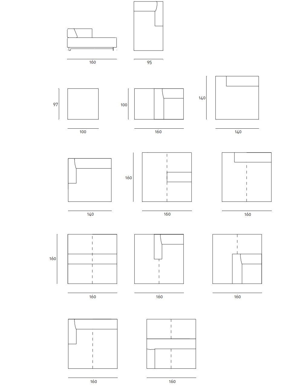 Съемный диван Living Divani Metro2 ARCH-00049440 - Вид №10