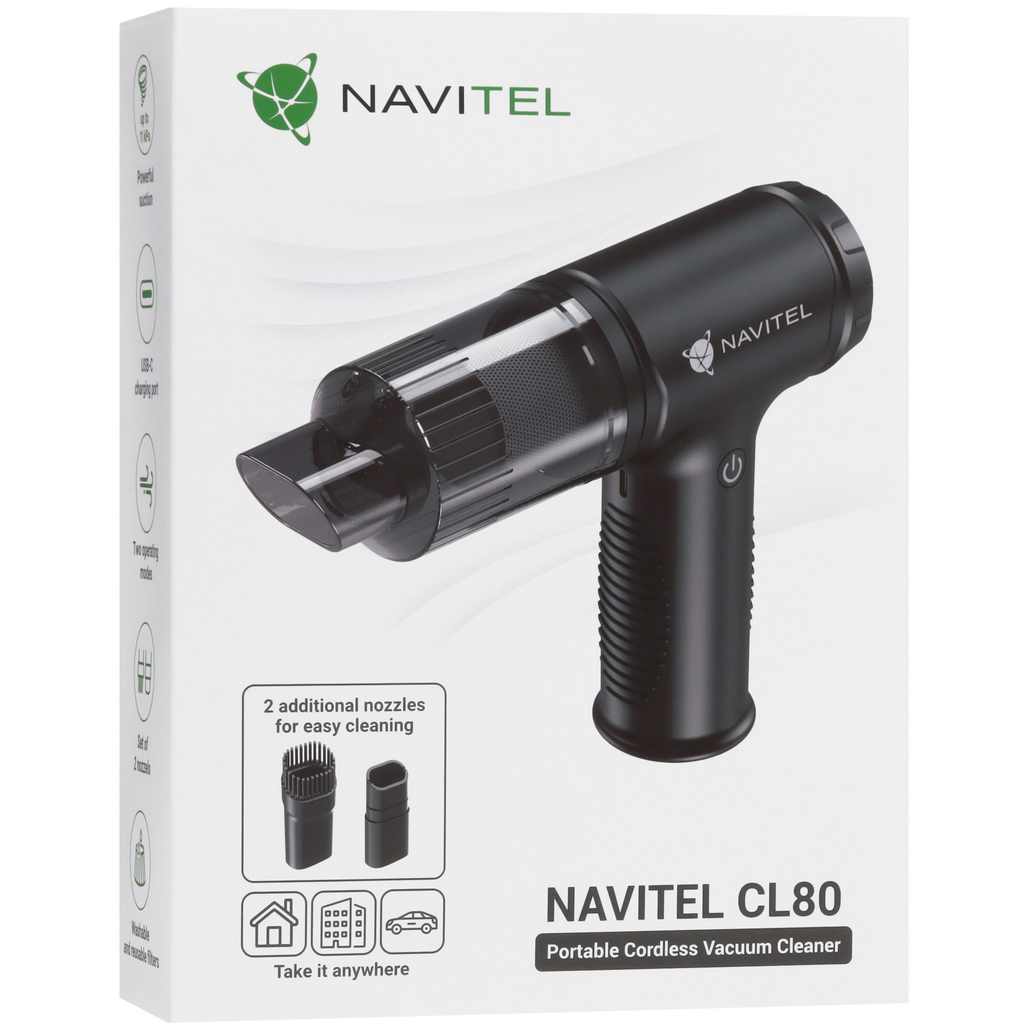 9085545 Пылесос   ручной NAVITEL CL80  черный STDN-0124331 - Вид №9