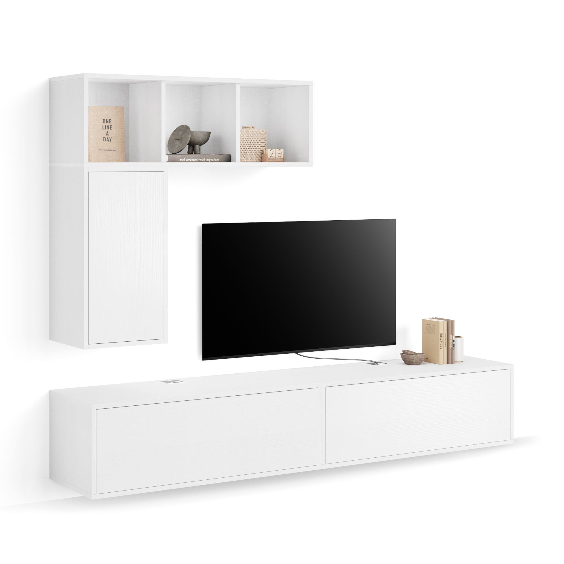 Модульная оборудованная стена установленная стеной в меламинированном Mobili Fiver IACOPO ARCH-00070420 - Вид №117