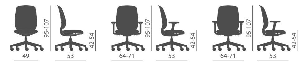 Тканевый поворотный операционный стул Kastel Key Smart ARCH-00058367 - Вид №9