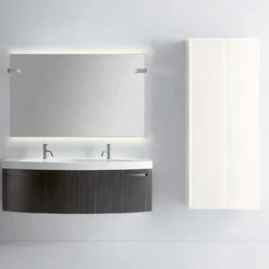 Комбинация ванной комнаты SY103 в отделке EYE Mineralmarmo / Ebano opaco / Bianco MILLDUE SYMI