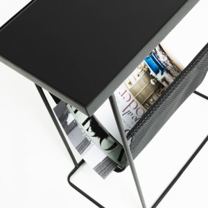 065025 Приставной стол Vogue металлический черный La Forma Vivienne