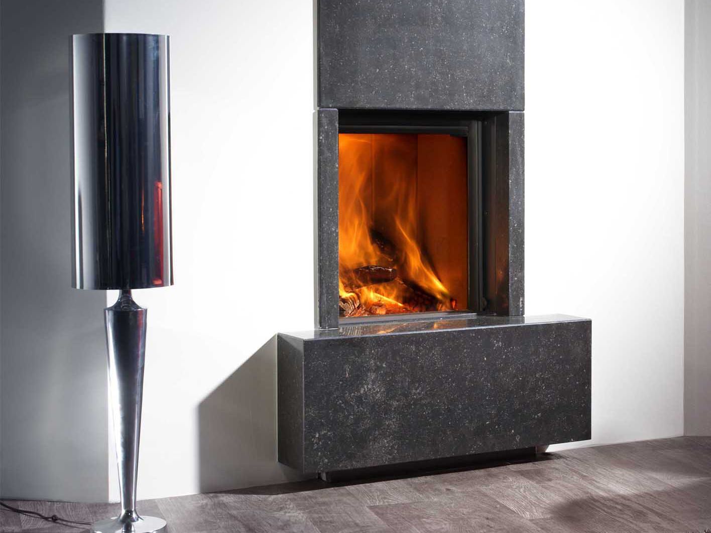 Встроенный дровяной камин на стене KALFIRE W45/48F ARCH-00049431