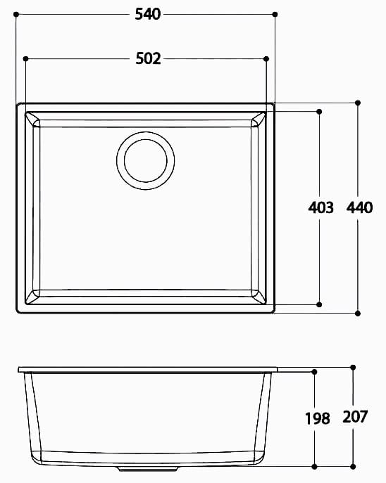 Раковина с одной чашей из Куарзита Evhoc Unicum ARCH-00087636 - Вид №12