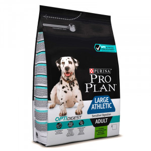 ПР0042526 Корм для собак для крупных пород с атлетическим телосложением с чувствительным пищеварением, ягненок сух. 3 кг Pro Plan